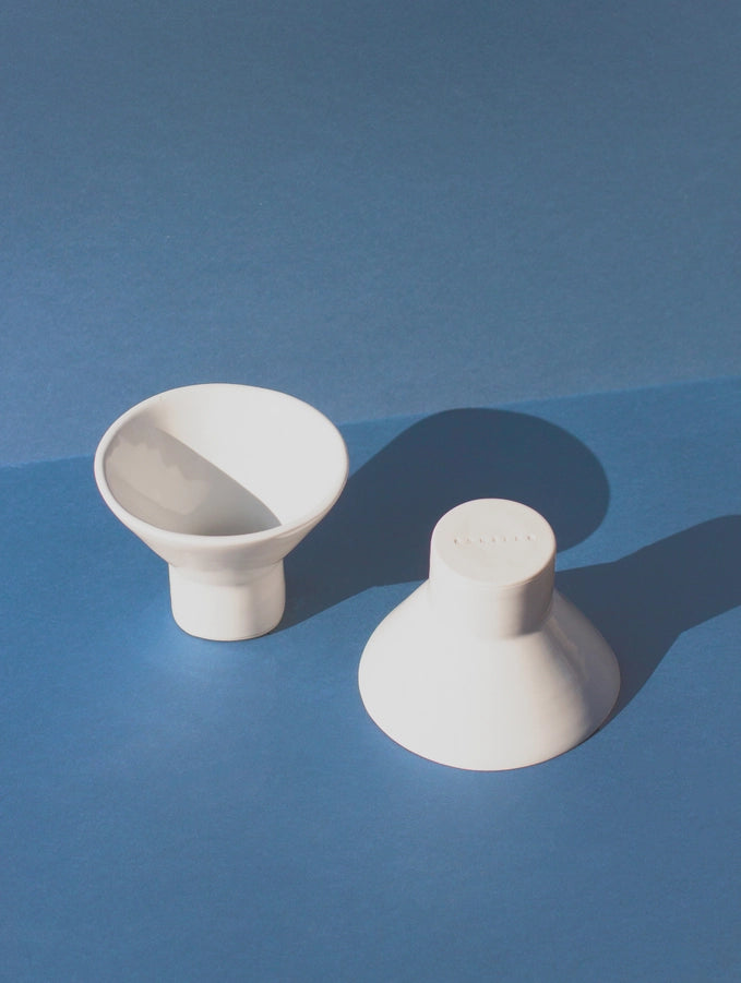 Stemless Martini Glass, Gloss White