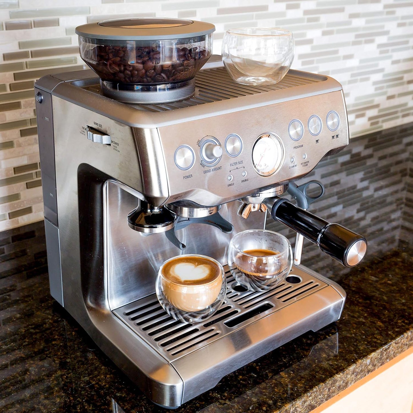 3 Pack Espresso Cups, Double Wall Thermo Insulated Espresso Cups, Glass Coffee Cups, 5 Ounce (Wide)