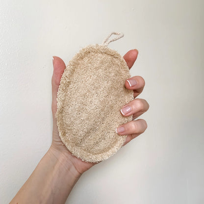 Double Layer Natural Oval Loofah Sponge