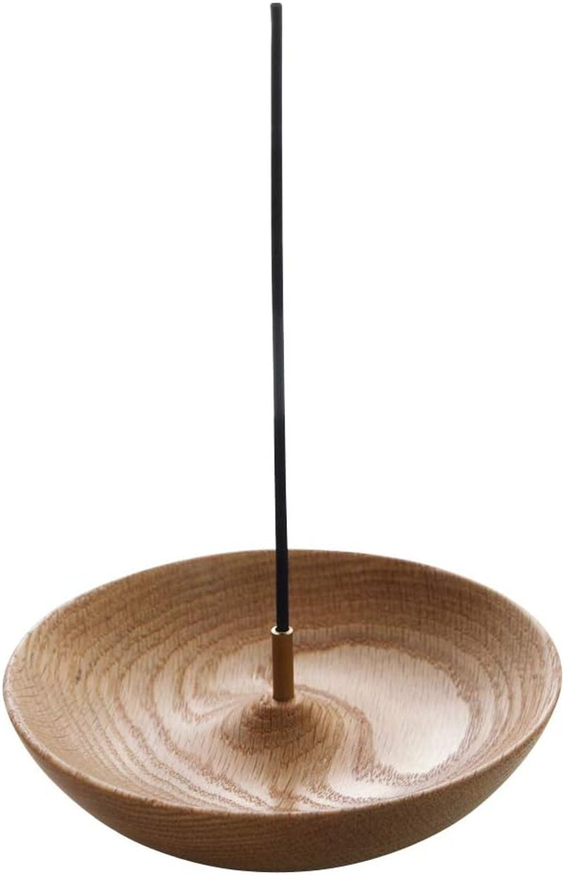 Natural Wood Incense Holder Bowl